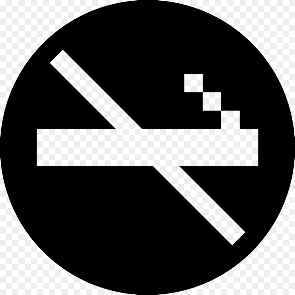 No Smoking No Icon Blue, Sign, Symbol, Disk, Cross Png Image