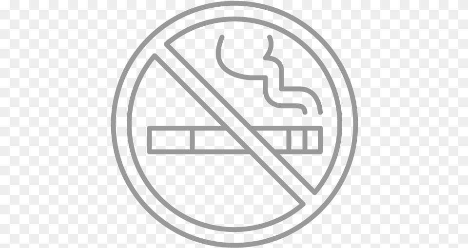 No Smoking On Apartments No Smoking Symbol Outline, Emblem, Logo, Disk Png Image