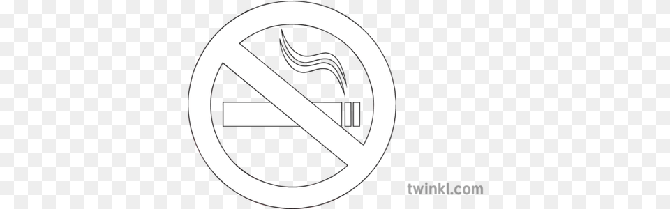 No Smoking Sign Black And White 1 Illustration Twinkl Circle, Symbol, Disk, Logo Free Transparent Png