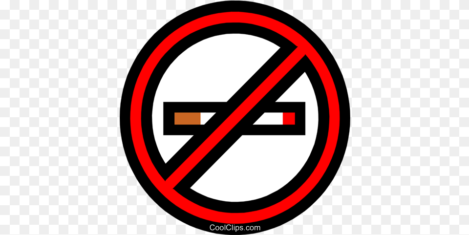 No Smoking Sign Royalty Vector Clip Art Illustration Illustration, Symbol, Road Sign, Disk Png