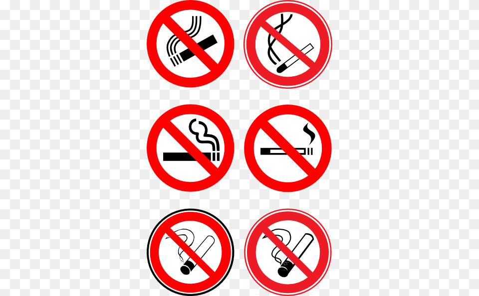 No Smoking Signs Collection Clip Art, Sign, Symbol, Road Sign, Dynamite Free Png