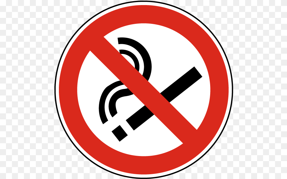 No Smoking Symbol Label, Sign, Road Sign Free Png Download