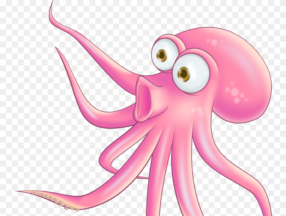 No Squidding Time To Ink Again About Octopus Terrine Cartoon Transparent Octopus, Animal, Sea Life, Invertebrate, Fish Png Image