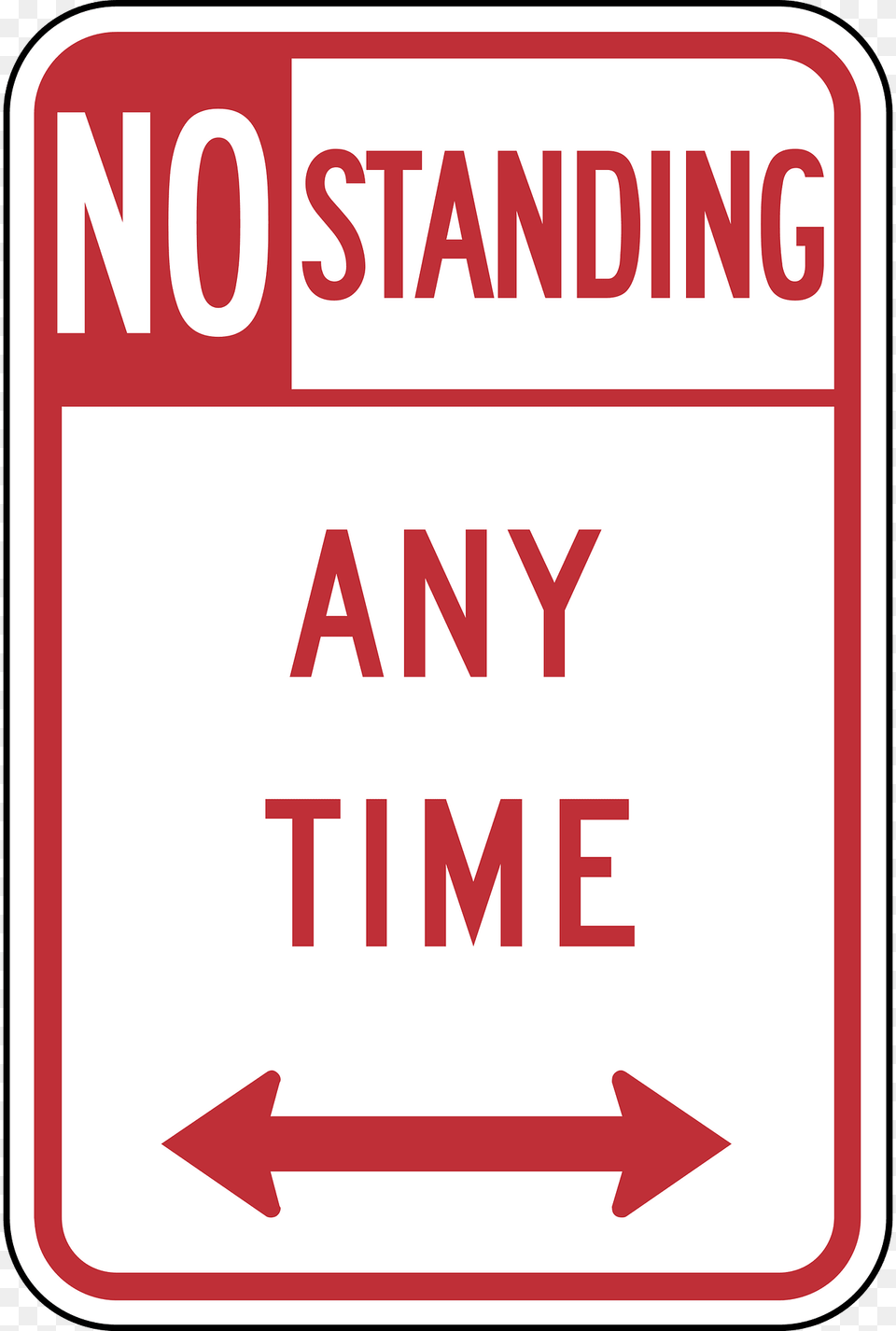 No Standing Any Time New York State Clipart, Sign, Symbol, First Aid, Road Sign Png