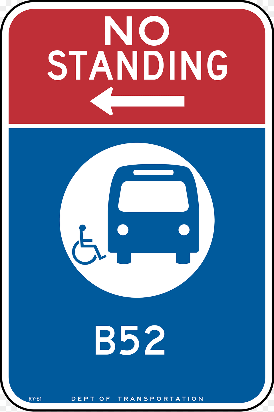 No Standing Bus Stop With Bus Route New York City Clipart, Sign, Symbol, First Aid Png Image