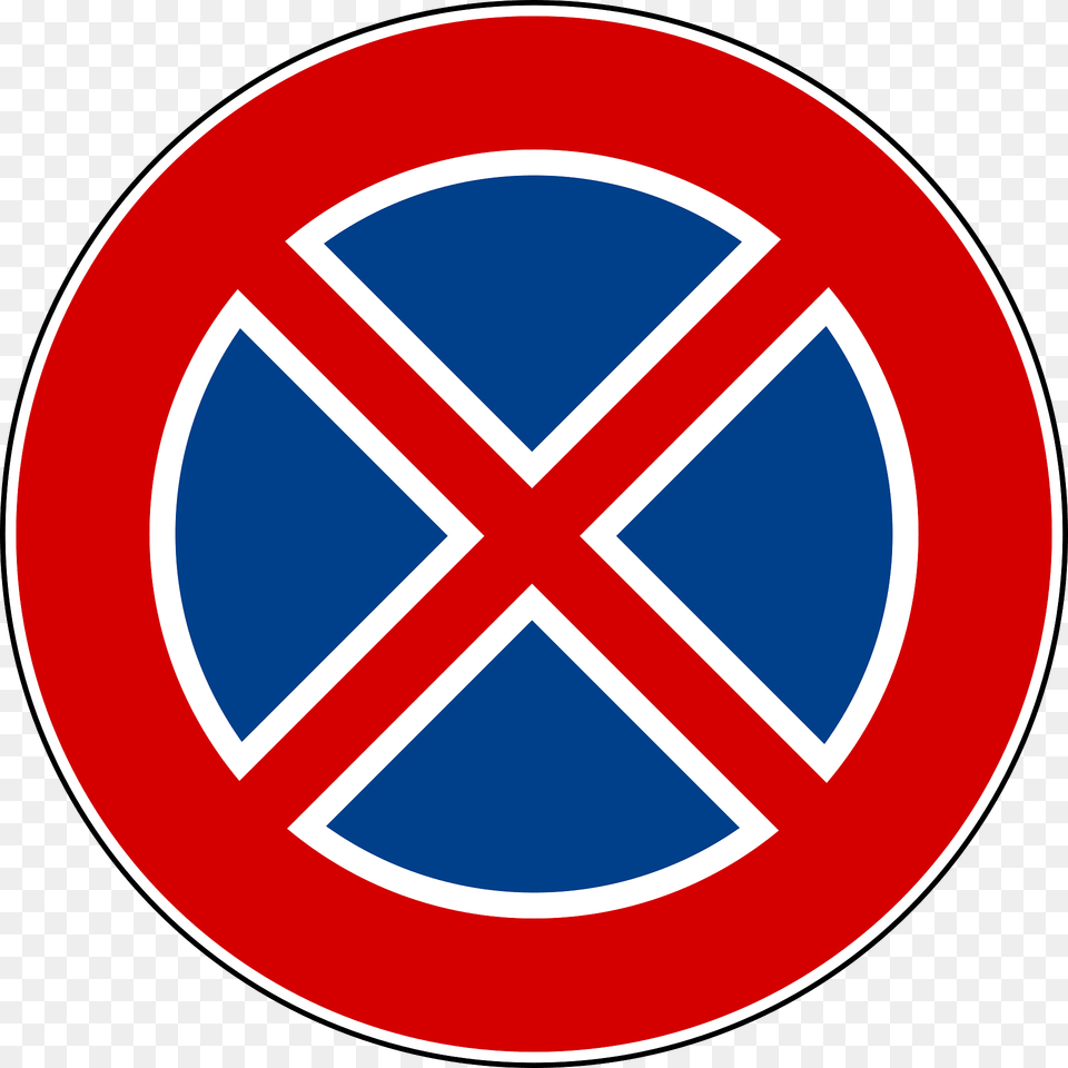 No Stopping On The Side Where Sign Is Placed Clipart, Symbol, Road Sign Free Png