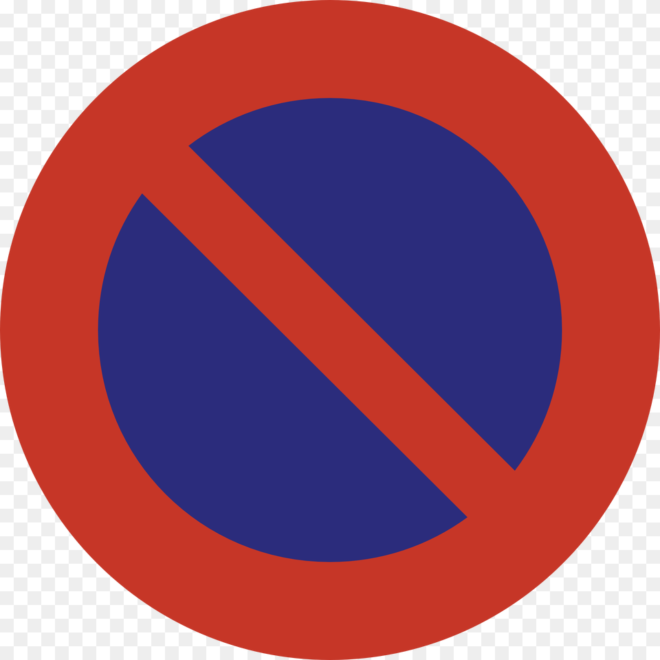 No Stopping Road Sign, Symbol, Road Sign, Disk Png Image