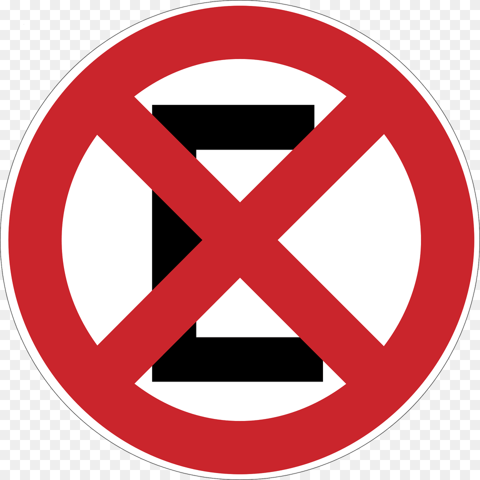 No Stopping Sign In Argentina Clipart, Symbol, Road Sign Free Transparent Png
