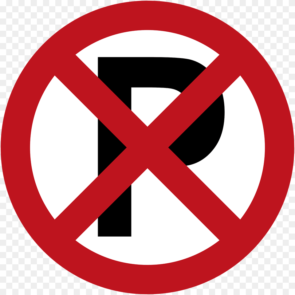 No Stopping Sign In Colombia Clipart, Symbol, Road Sign Free Png Download