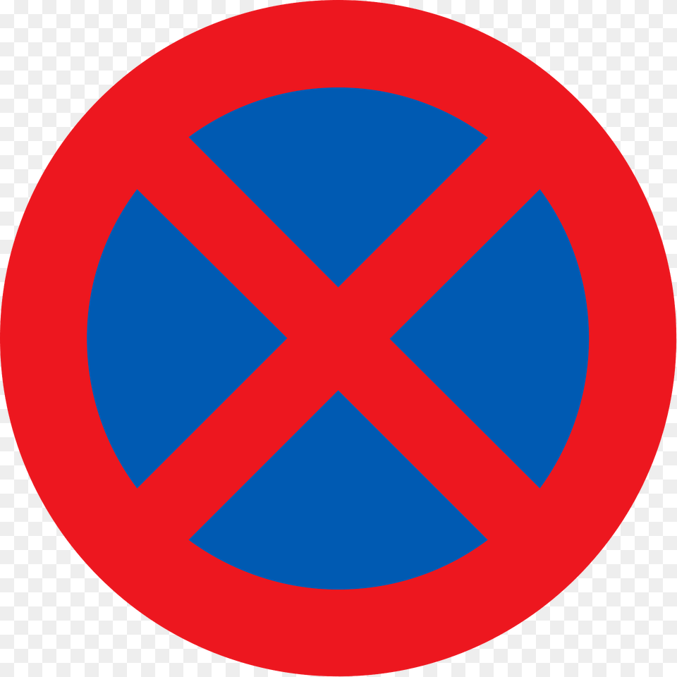 No Stopping Sign In Denmark Clipart, Symbol, Road Sign Png