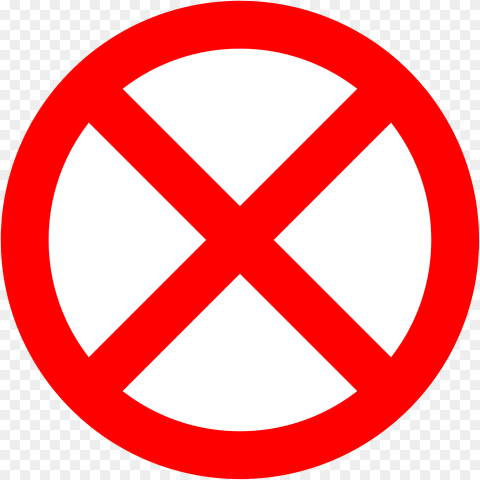 No Stopping Sign In Ireland Clipart, Symbol, Road Sign Free Png