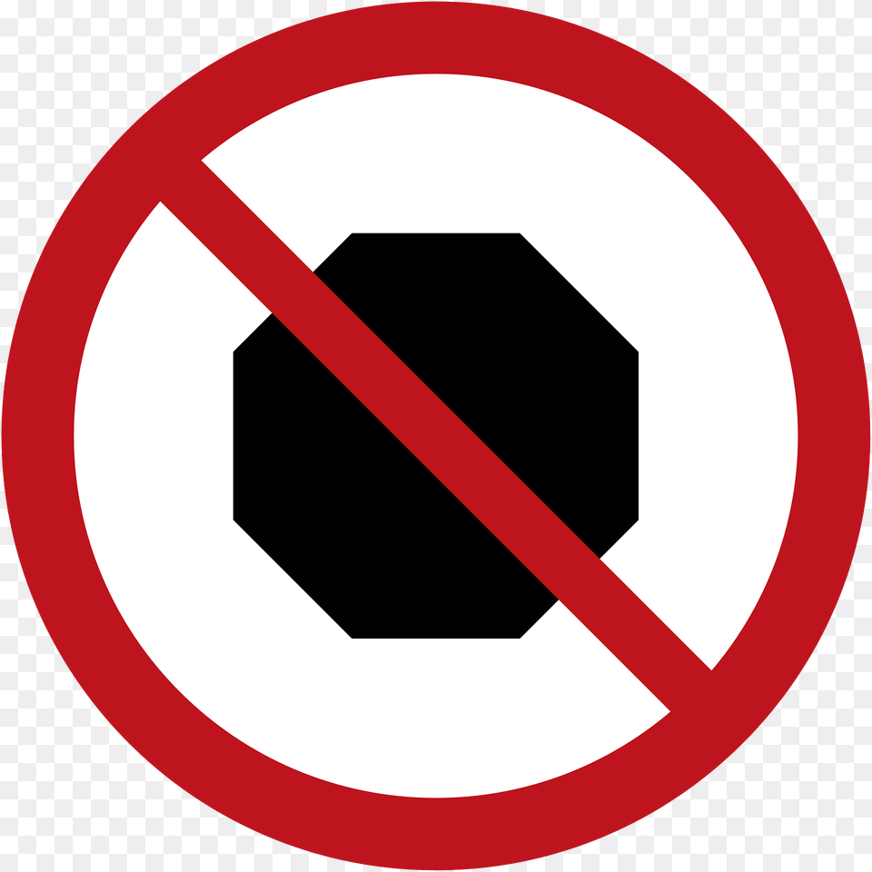 No Stopping Sign In Jamaica Clipart, Symbol, Road Sign Free Transparent Png