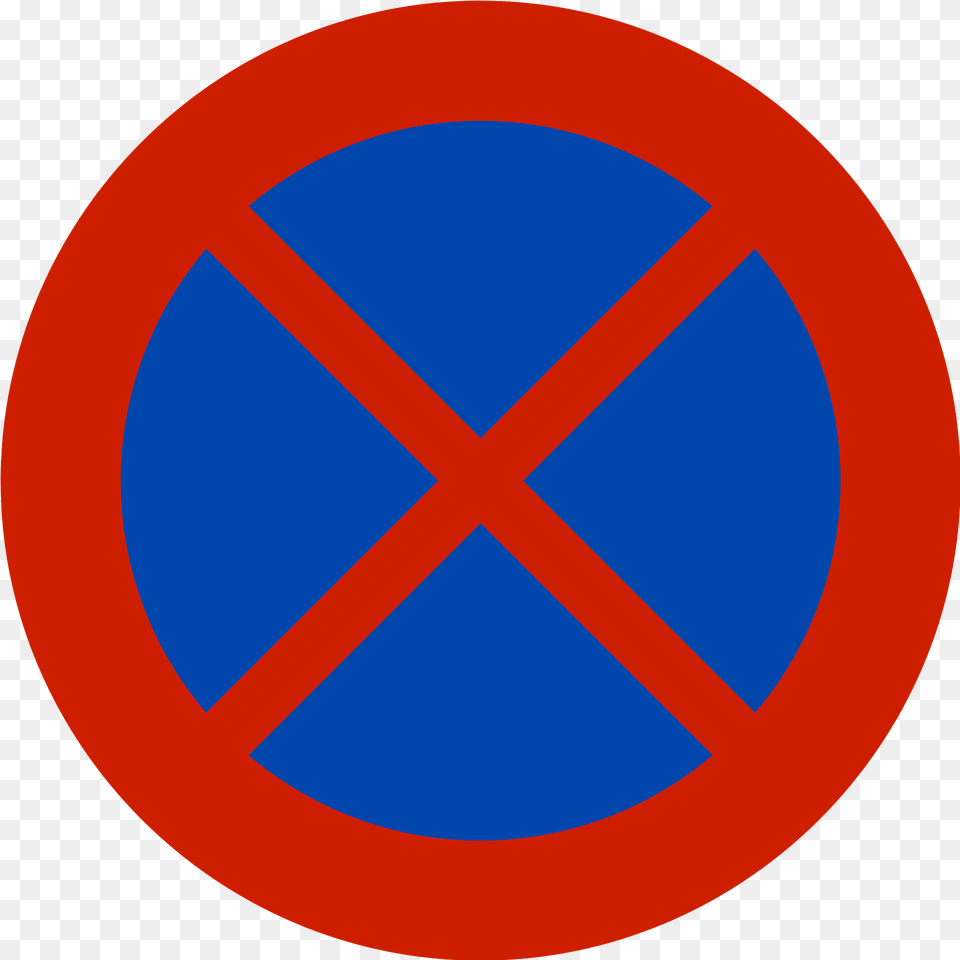 No Stopping Sign In Norway Clipart, Symbol, Road Sign Free Transparent Png