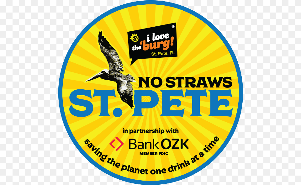 No Straws St Pete, Advertisement, Poster, Animal, Bird Free Transparent Png