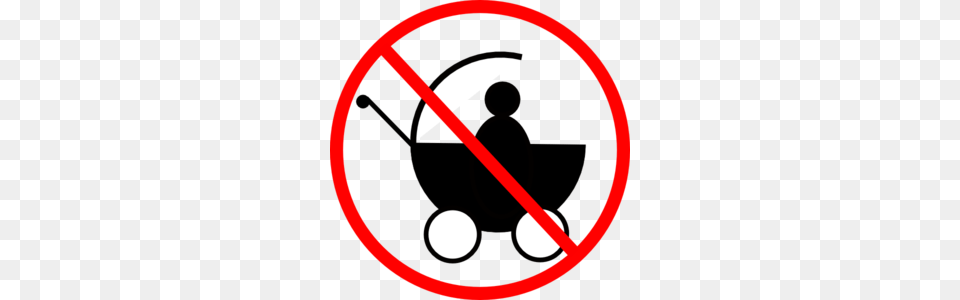 No Strollers Allowed Clip Art, Sign, Symbol, Disk Free Png Download