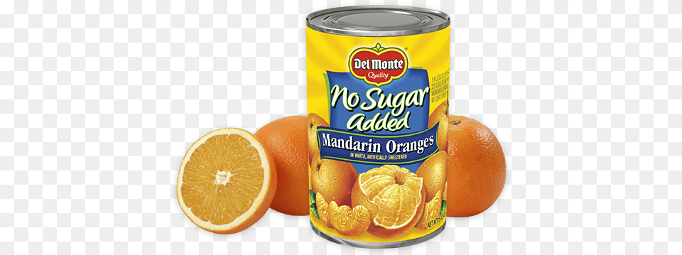 No Sugar Added Calories In Mandarin Orange Canned, Beverage, Produce, Plant, Juice Free Png