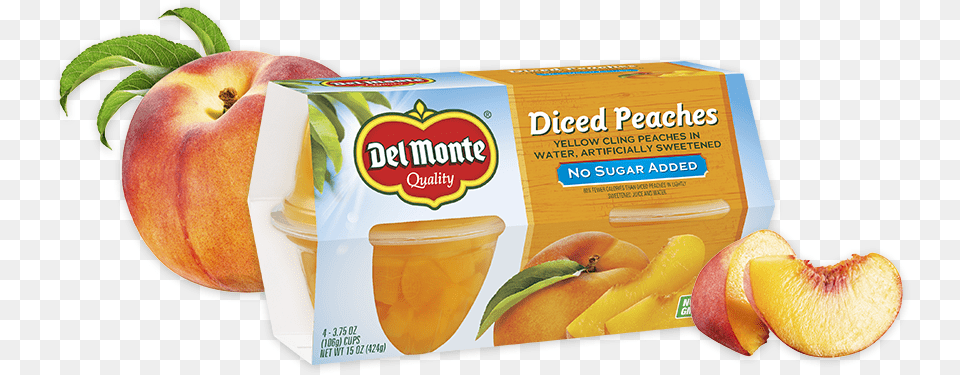 No Sugar Added Fruit Cup Snacks No Sugar Added Fruit, Food, Peach, Plant, Produce Free Png