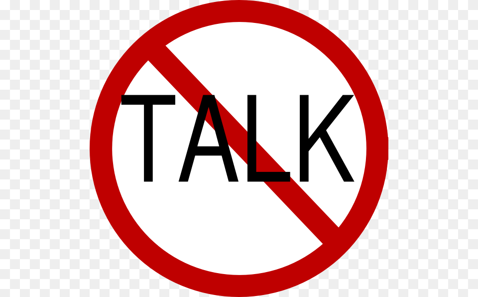 No Talk Clip Art, Sign, Symbol, Road Sign, Disk Free Transparent Png