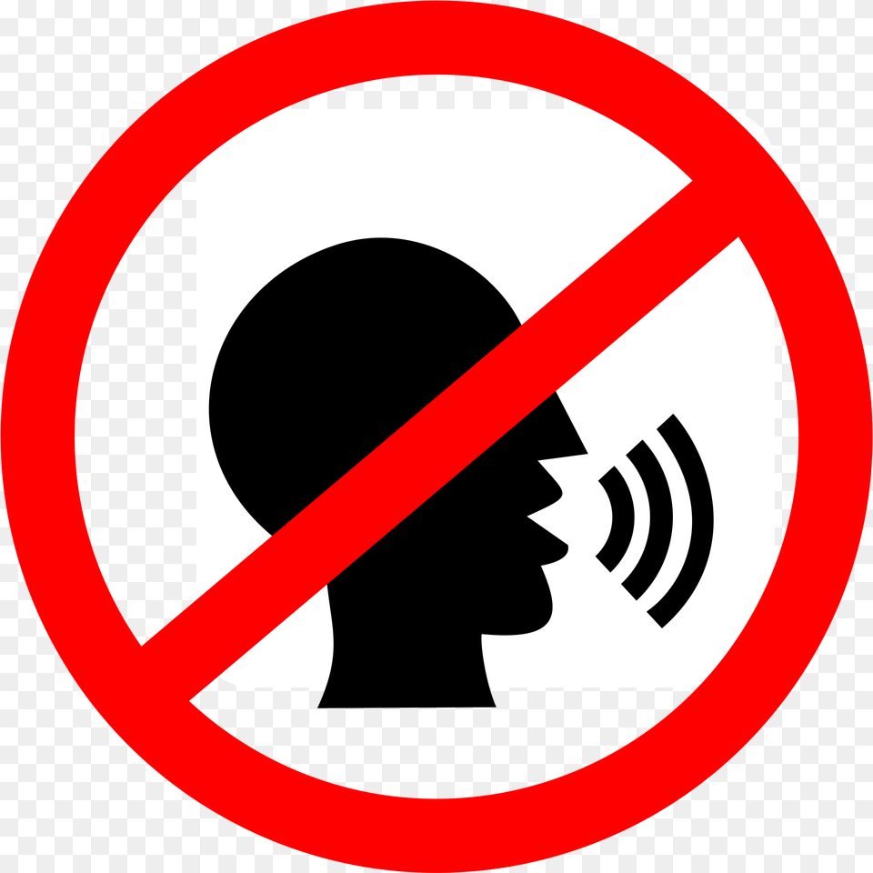 No Talking Clipart No Talking, Sign, Symbol, Road Sign Free Transparent Png