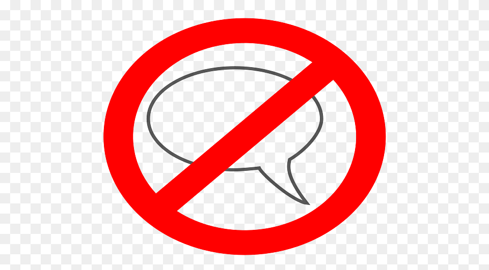 No Talking Empty Speech Bubble, Sign, Symbol, Road Sign Free Png Download