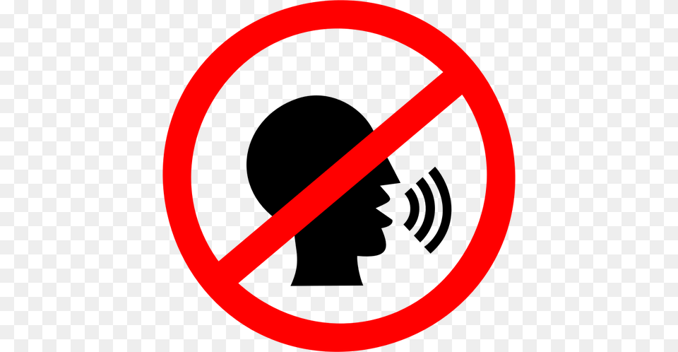No Talking Sign Image, Symbol, Road Sign Free Png Download