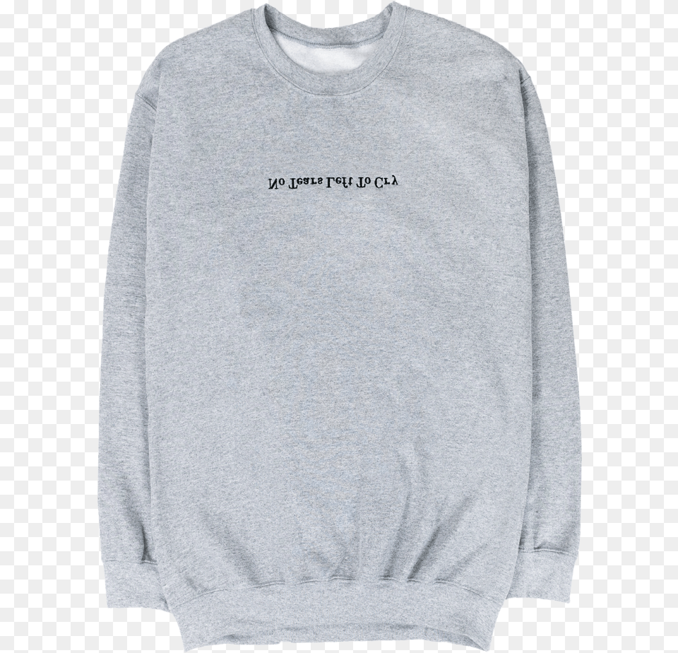 No Tears Left To Cry Grey Crewneck, Sweatshirt, Clothing, Sweater, Knitwear Free Png Download
