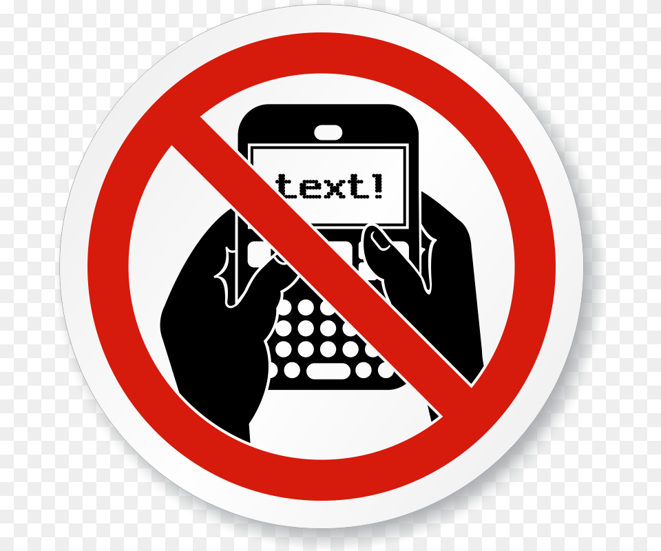 No Texting And Driving, Sign, Symbol, Electronics, Mobile Phone Png