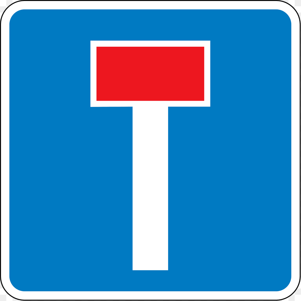 No Through Road Sign In Denmark Clipart, Symbol, First Aid, Road Sign Png