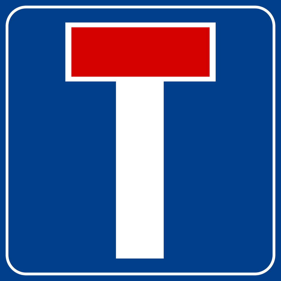 No Through Road Sign In Italy Clipart, Symbol, First Aid, Road Sign Free Transparent Png