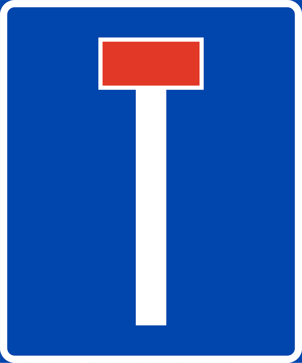 No Through Road Sign In Norway Clipart, Symbol, Road Sign Free Png Download