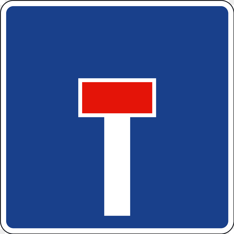 No Through Road Sign In Spain Clipart, Symbol, First Aid, Road Sign Free Png Download