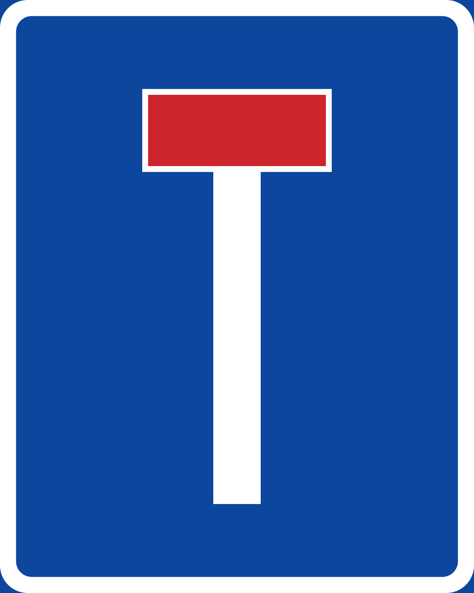 No Through Road Sign In Sweden Clipart, Symbol, First Aid, Road Sign Free Transparent Png