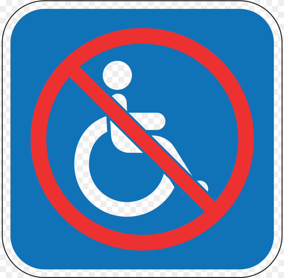 No To Wheelchair, Sign, Symbol, Road Sign Free Png