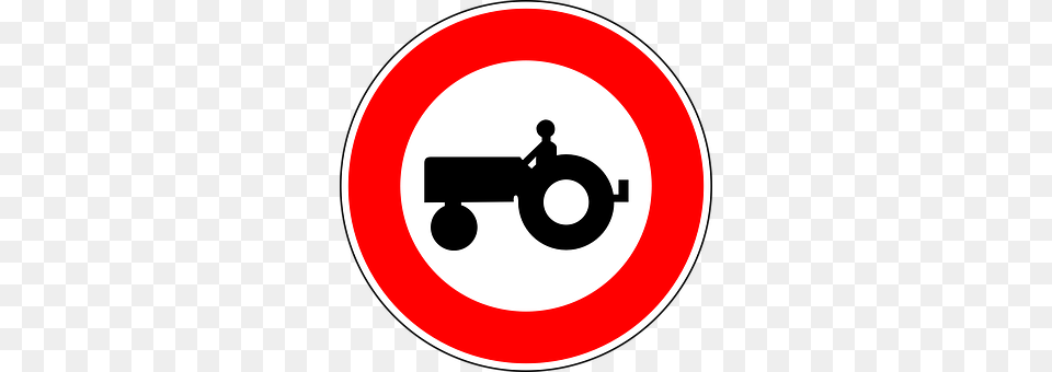 No Tractors Sign, Symbol, Road Sign, Disk Png