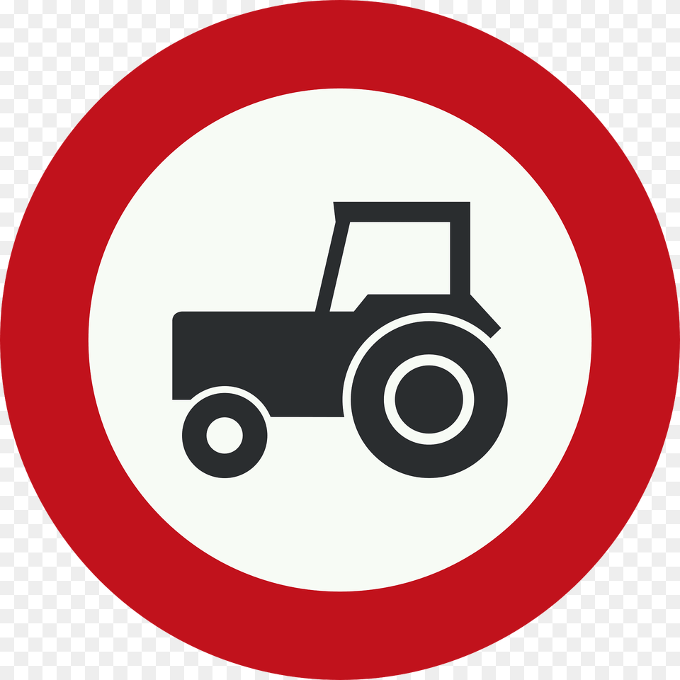 No Tractors Sign In Netherlands Clipart, Symbol Png Image