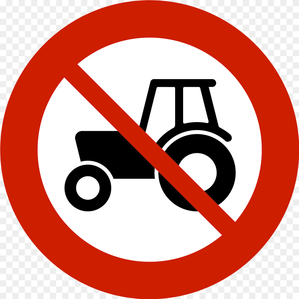 No Tractors Sign In Norway Clipart, Symbol, Road Sign Free Transparent Png