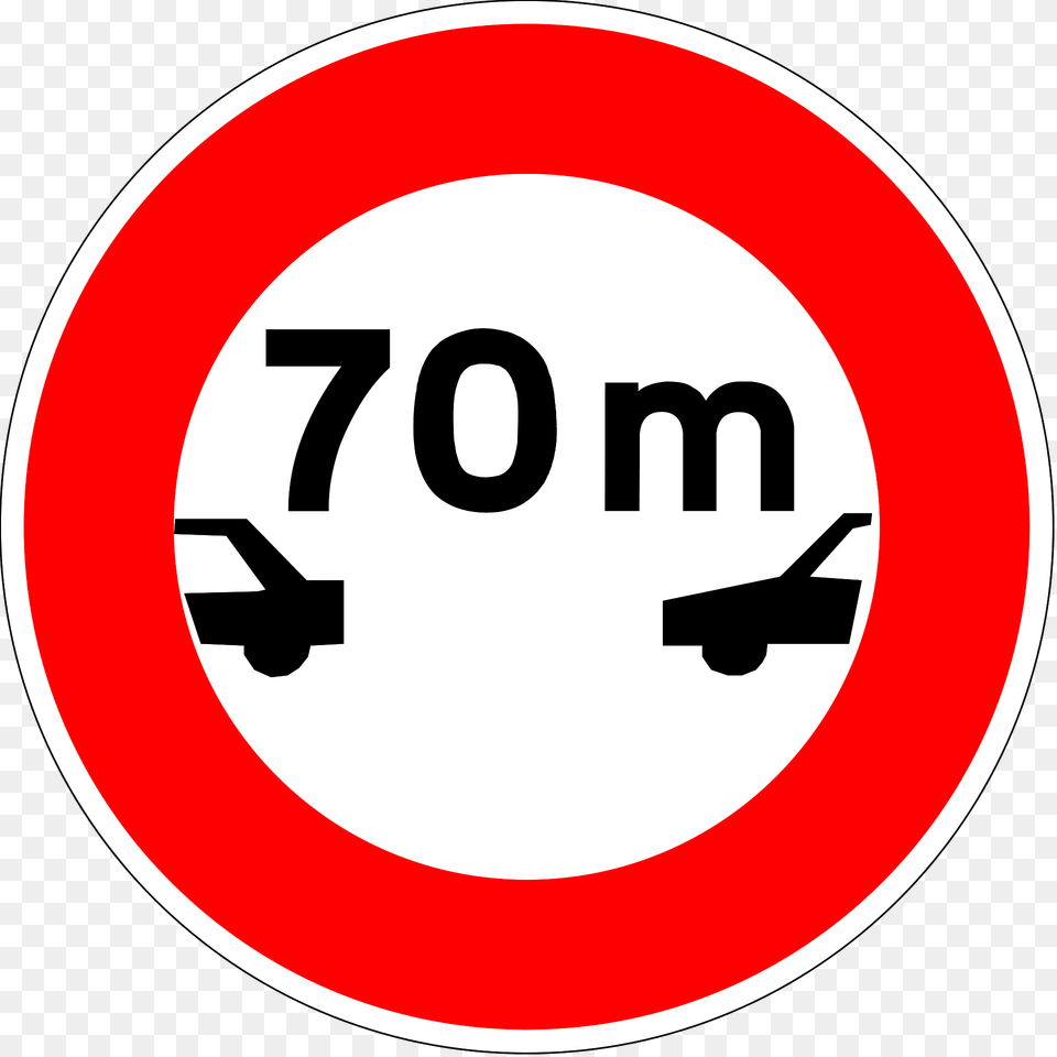 No Traffic Allowed Without Indicated Minimum Distance Between Vehicles Clipart, Sign, Symbol, Road Sign Png