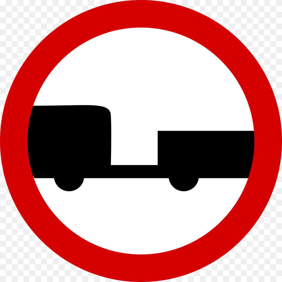 No Trailers Sign In Poland Clipart, Symbol, Road Sign Free Png Download