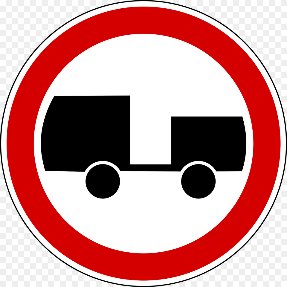 No Trailers Sign In Slovenia Clipart, Symbol, Road Sign Png