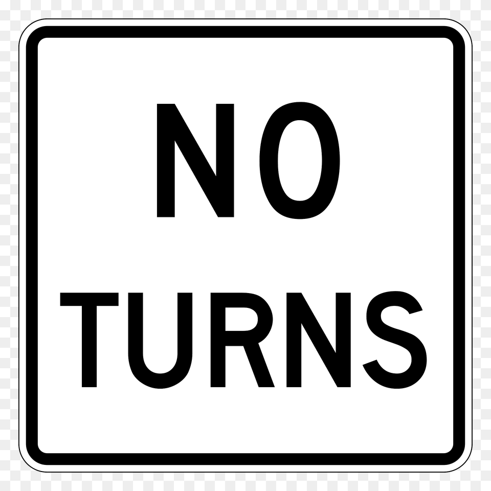 No Turns Clipart, Sign, Symbol, Road Sign Free Png Download