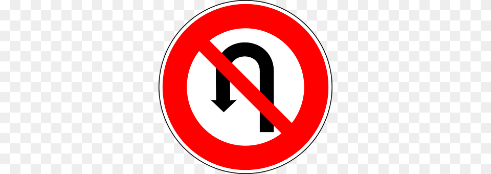No U Turn Sign, Symbol, Road Sign Free Transparent Png