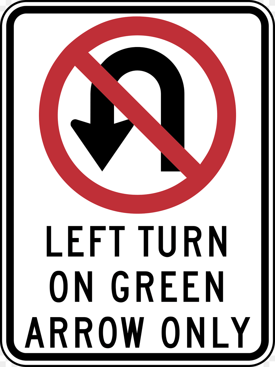 No U Turn Left Turn On Green Arrow California Clipart, Sign, Symbol, Road Sign, Gas Pump Png Image