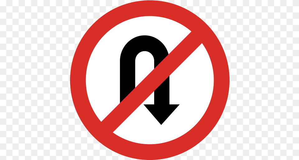 No U Turn Sign Icon And Svg Vector Dot, Symbol, Road Sign, Disk Png Image