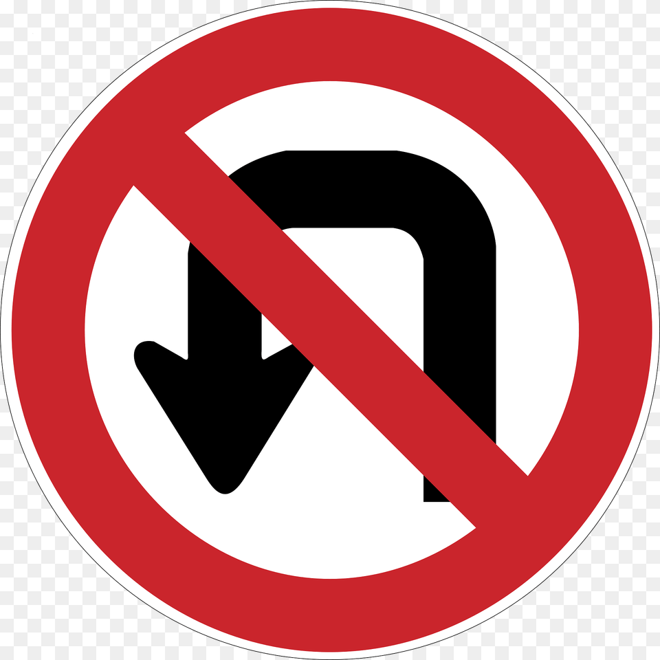 No U Turn Sign In Argentina Clipart, Symbol, Road Sign Png Image