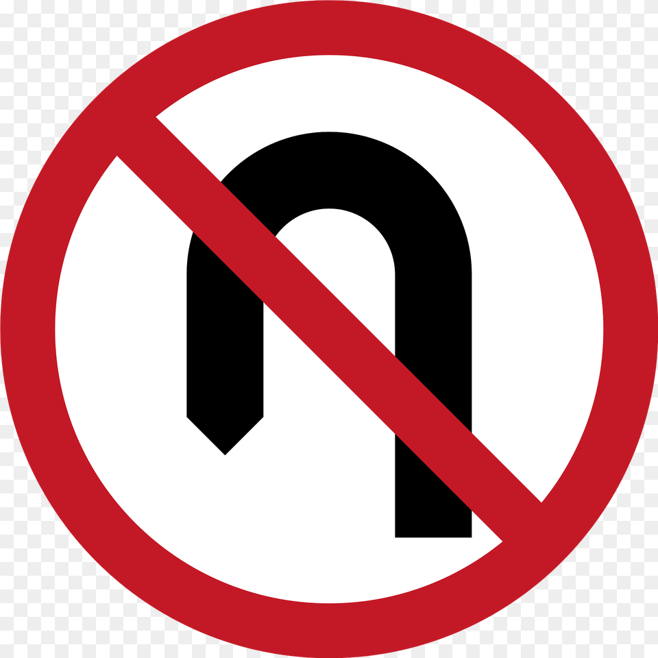 No U Turn Sign In Philippines Clipart, Symbol, Road Sign Free Png Download