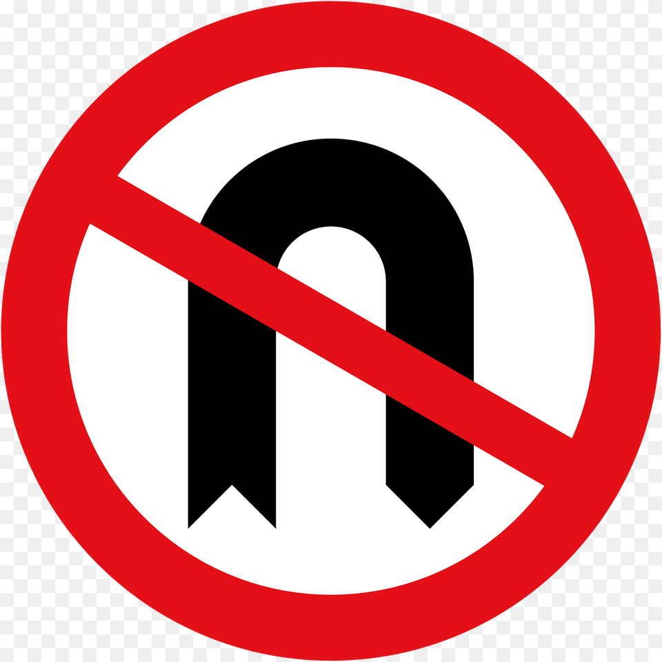 No U Turns For Vehicular Traffic Clipart, Sign, Symbol, Road Sign Png