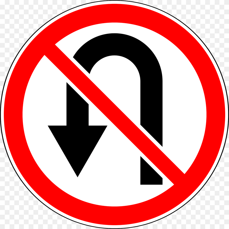 No U Turns Sign In Russia Clipart, Symbol, Road Sign Free Transparent Png