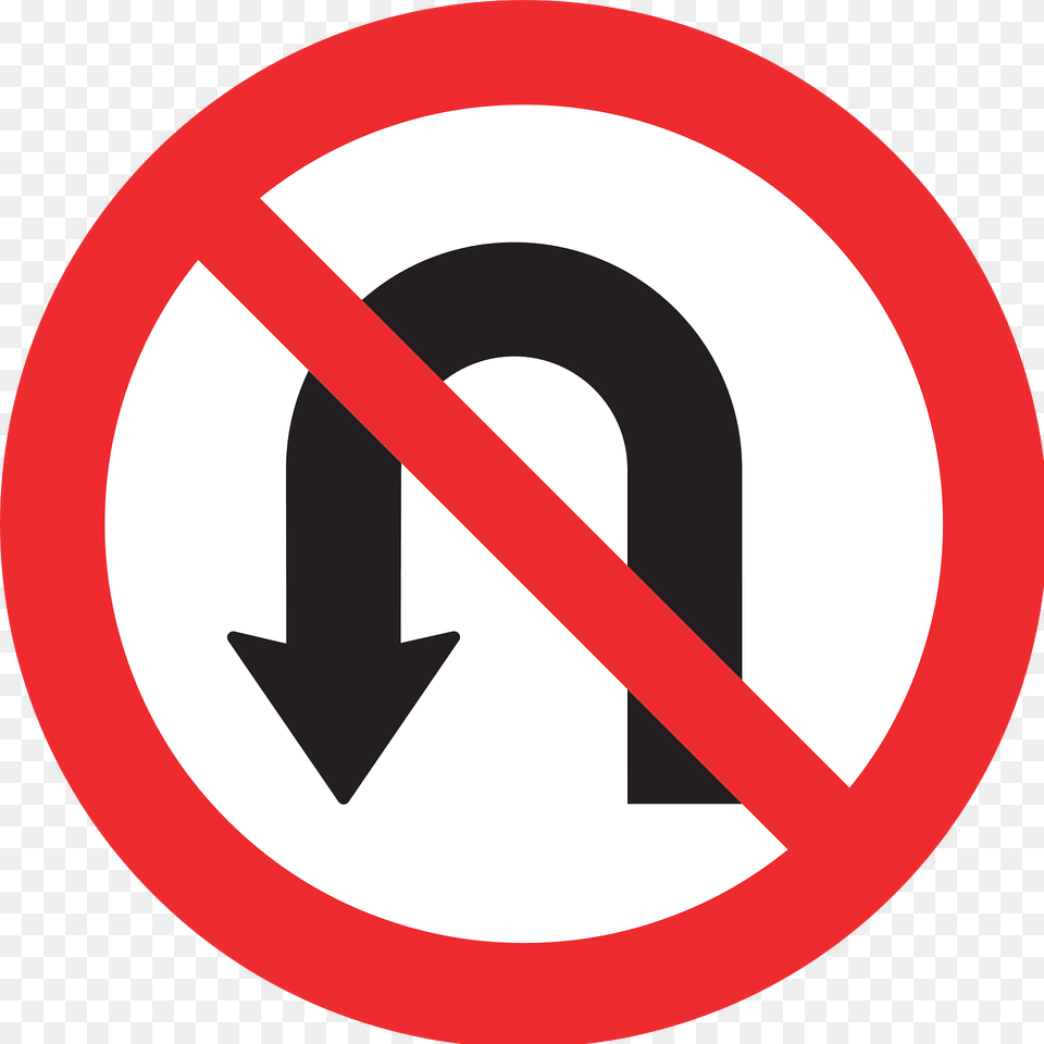 No U Turns Sign In Switzerland Clipart, Symbol, Road Sign Free Png Download
