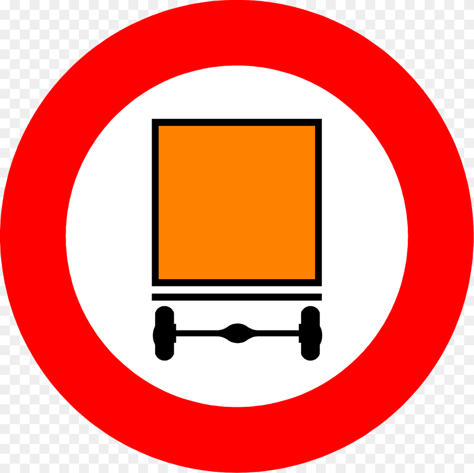 No Vehicles Carrying Dangerous Goods Sign In Belgium Clipart, Electronics, Screen, Symbol, Computer Hardware Png Image