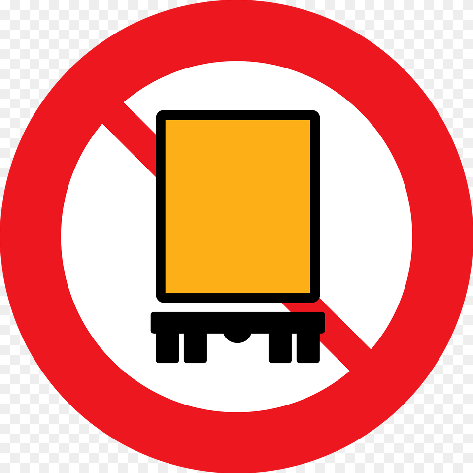 No Vehicles Carrying Dangerous Goods Sign In Denmark Clipart, Symbol, Road Sign Png Image